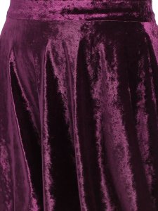 N-Gal Women's Velvet High Waist Versatile Straight Knee Length Pencil Skirt_Wine