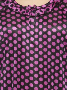 N-Gal Women's Satin Half Sleeves Polka Dot Nighty Night Dress Nightwear_Purple