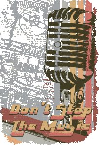 Don't stop the music - Black - printed T-shirts - Men's stylish clothing - Cool tees for boys