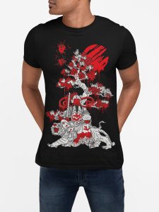 Chinese god - Black - printed T-shirts - Men's stylish clothing - Cool tees for boys