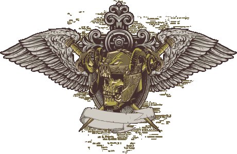 Skull With Wings Illustration graphic art - White - printed T-shirts - Men's stylish clothing - Cool tees for boys