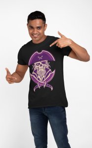 Scary colourful Illustration - Black printed T-shirts - Men's stylish clothing - Cool tees for boysscary