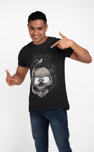 Skull - colourfull - Black - printed T-shirts - Men's stylish clothing - Cool tees for boys