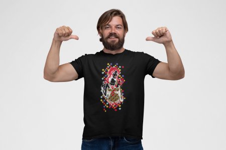 Colourful Illustration - Black - printed T-shirts - Men's stylish clothing - Cool tees for boys