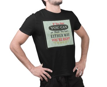Either way you're right - Black - printed T-shirts - Men's stylish clothing - Cool tees for boys