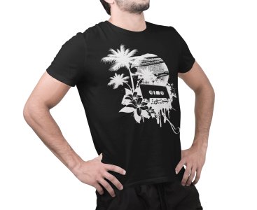 Abstract Musical night - Black - printed T-shirts - Men's stylish clothing - Cool tees for boys