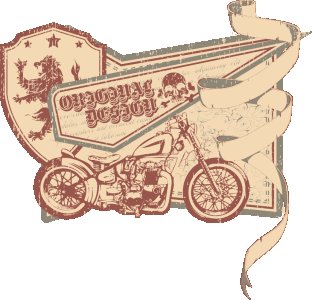 Motorcycle - vintage - Black - printed T-shirts - Men's stylish clothing - Cool tees for boys