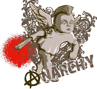 Anarchy - Black - printed T-shirts - Men's stylish clothing - Cool tees for boys