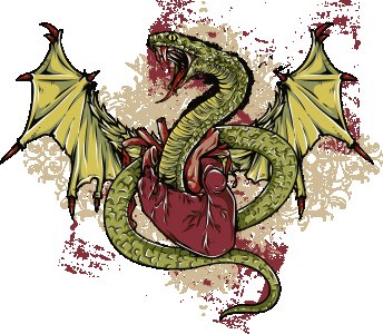 Dragon -colourfull - Black - printed T-shirts - Men's stylish clothing - Cool tees for boys