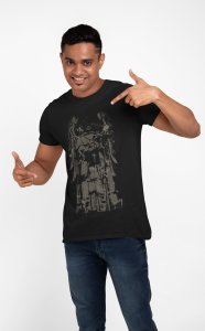 Printed black T-shirts - Men's stylish clothing - Cool tees for boys