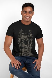 Printed black T-shirts - Men's stylish clothing - Cool tees for boys