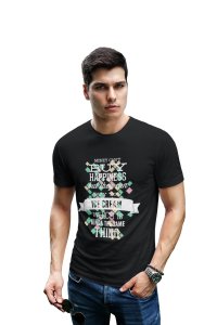 Buy happinessprinted White T-shirts - Men's stylish clothing - Cool tees for boys