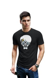 Skull Illustration Graphic tees black- printed T-shirts - Men's stylish clothing - Cool tees for boys