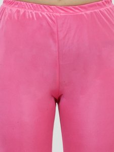 N-Gal Women's Satin Short Sleeves Floral Print Top Pyjama Set Nightwear Nightsuit_Pink