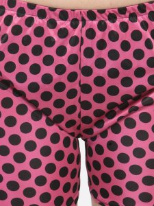 N-Gal Women's Satin Polka Dot Print Short Sleeves Shirt & Short Nightwear Lounge Sets_Pink
