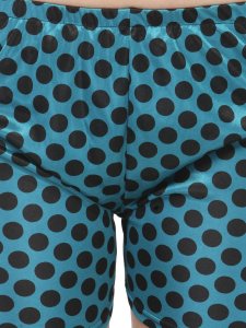 N-Gal Women's Satin Polka Dot Print Short Sleeves Shirt & Short Nightwear Lounge Sets_Green