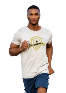 Football - White - Printed - Sports cool Men's T-shirt