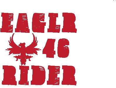 Eagle 46 Rider - White - Printed - Sports cool Men's T-shirt
