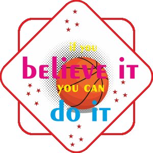 Belive it you can do it - White - Printed - Sports cool Men's T-shirt