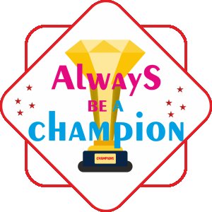 Always be a champion - White - Printed - Sports cool Men's T-shirt