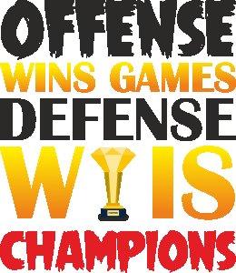 Offense wins game - White - Printed - Sports cool Men's T-shirt