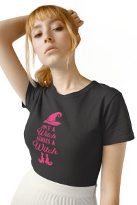 Once a witch - Printed Tees for Women's- designed for Halloween