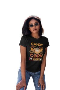 Candy corn - Printed Tees for Women's -designed for Halloween