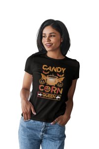 Candy corn - Printed Tees for Women's -designed for Halloween