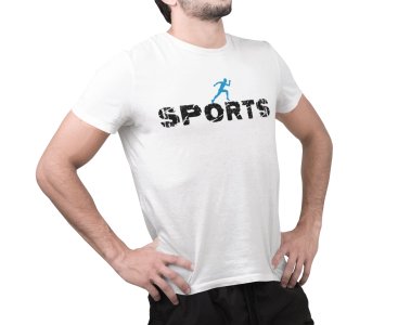 Sports - Running Illustration - White - Printed - Sports cool Men's T-shirt