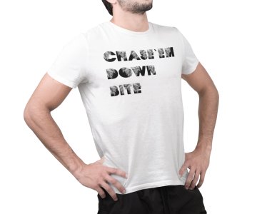 Chase Down Bite - White - Printed - Sports cool Men's T-shirt