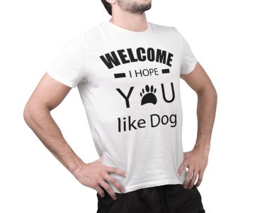 Welcome I hope you like dog - White - Printed - Sports cool Men's T-shirt