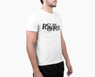 Racing King - White - Printed - Sports cool Men's T-shirt