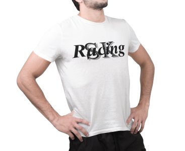 Racing King - White - Printed - Sports cool Men's T-shirt