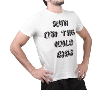 Run on this wild side -White - Printed - Sports cool Men's T-shirt