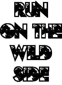 Run on this wild side - Block -White - Printed - Sports cool Men's T-shirt