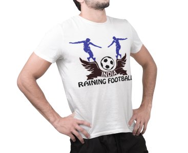 India raining Football -White - Printed - Sports cool Men's T-shirt