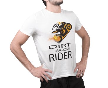 Dirt Magzine rider -White - Printed - Sports cool Men's T-shirt