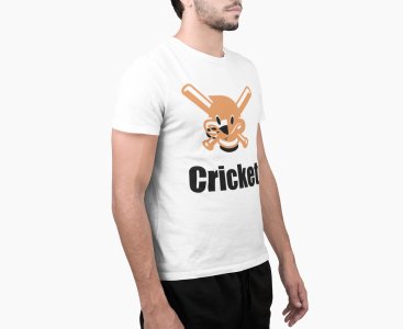 Cricket -White - Printed - Sports cool Men's T-shirt