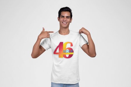 46 Rider - White - Printed - Sports cool Men's T-shirt