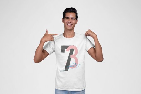 73 Indoor - White - Printed - Sports cool Men's T-shirt