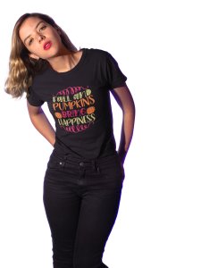 Fall and pumpkins - Printed Tees for Women's- designed for Halloween