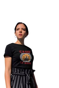 Creep it real, Haunted house - Printed Tees for Women's - designed for Halloween