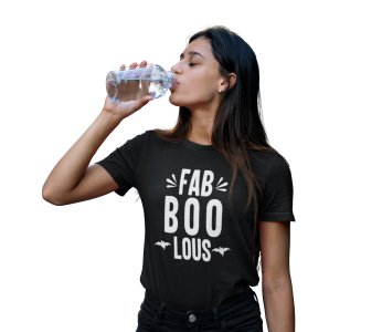 Fab boo lous, 2 bats- Printed Tees for Women's -designed for Halloween