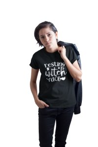 Resting Witch face - Printed Tees for Women's - designed for Halloween