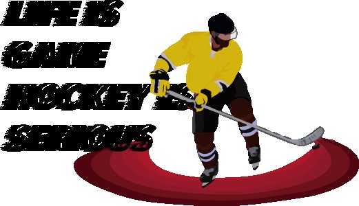 Hockey Serious - Red - Printed - Sports cool Men's T-shirt