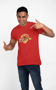 Football - Red - Printed - Sports cool Men's T-shirt