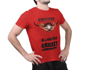 All Abilities Cricket Championship -Red - Printed - Sports cool Men's T-shirt