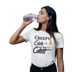 Creepy girls - Printed Tees for Women's -designed for Halloween
