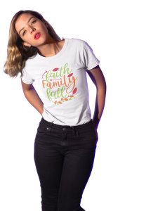 Faith family - Printed Tees for Women's -designed for Halloween