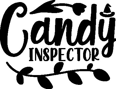 Candy in inspector, tulip Halloween text - Printed Tees for Women's -designed for Halloween n